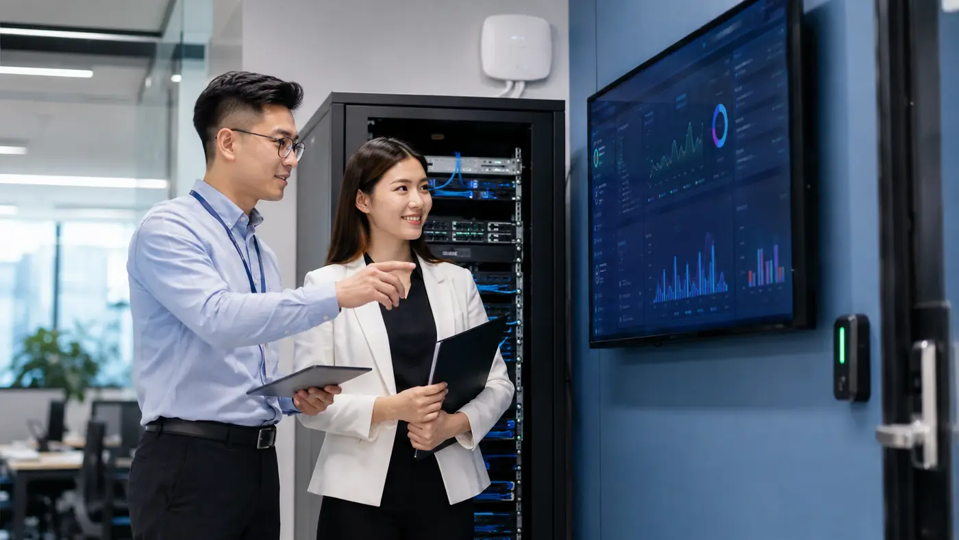 Integrated office IT, network, CCTV and access systems